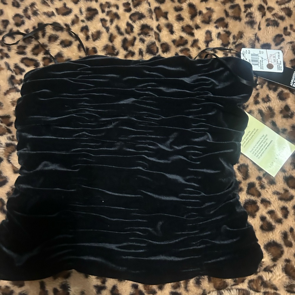 Adrianna Papell Black Velvet Top